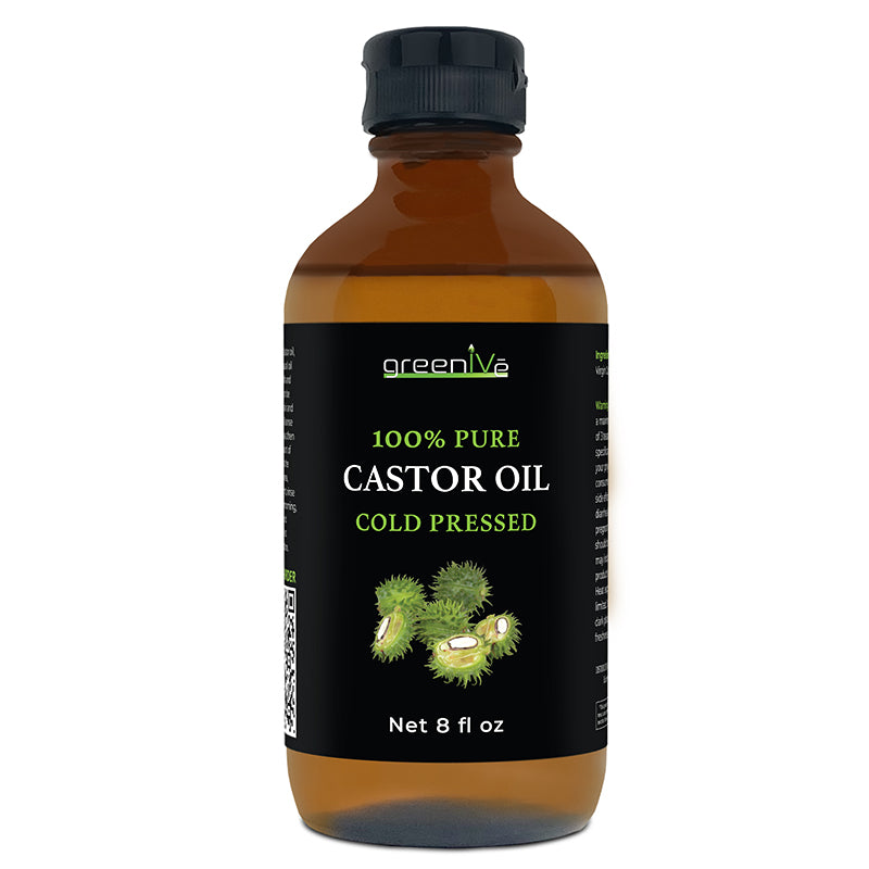 Castor oil 8oz glass bottle
