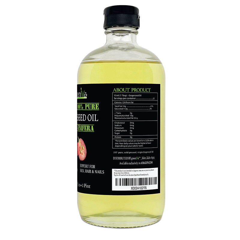 100% Virgin Grapeseed Oil | Cold Pressed