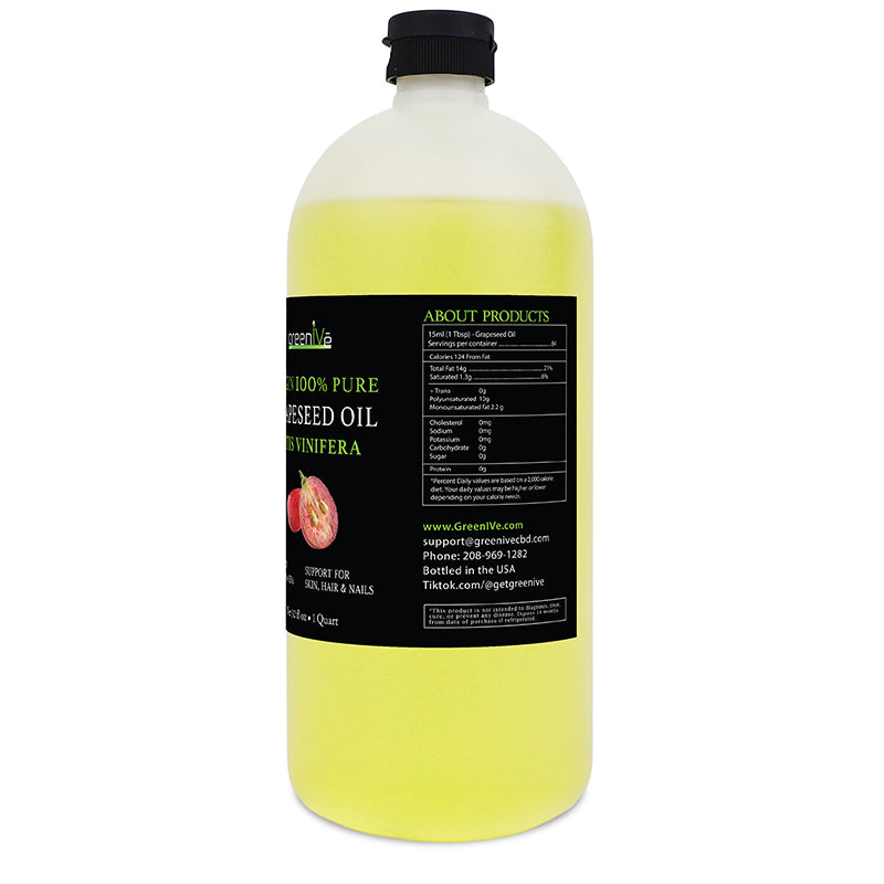 100% Virgin Grapeseed Oil | Cold Pressed