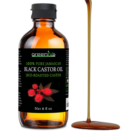 GreenIVe Black Castor Oil 8oz splash
