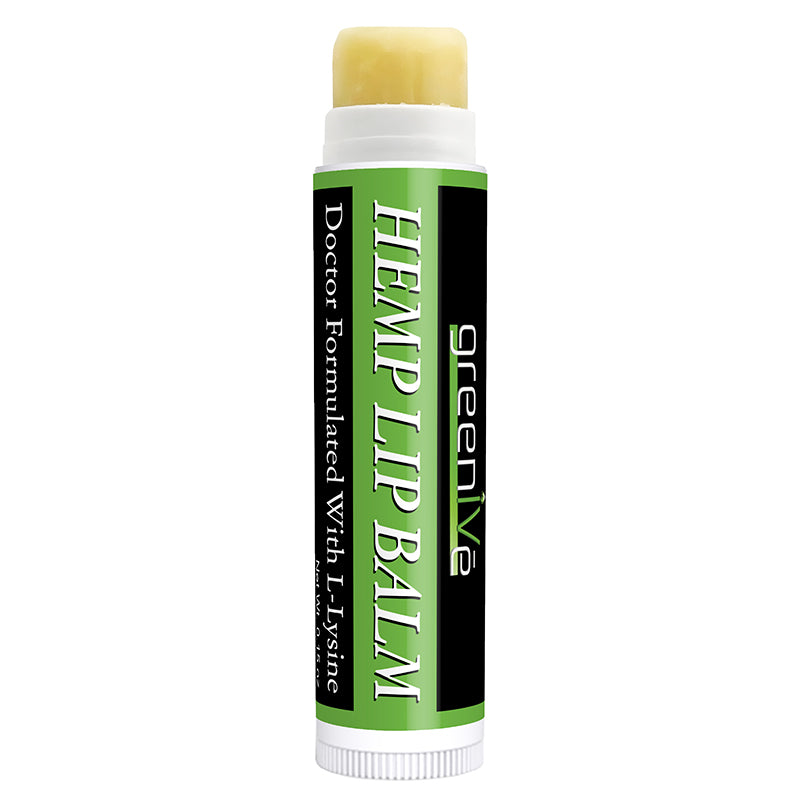 Greenive Hemp Lip Balm on a white background