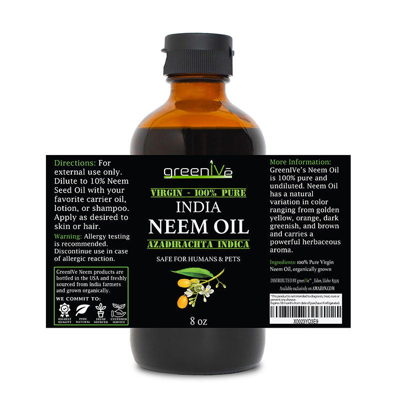 GreenIVe neem 8oz label