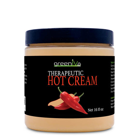GreenIVe Hemp Hot Cream 16 oz front label