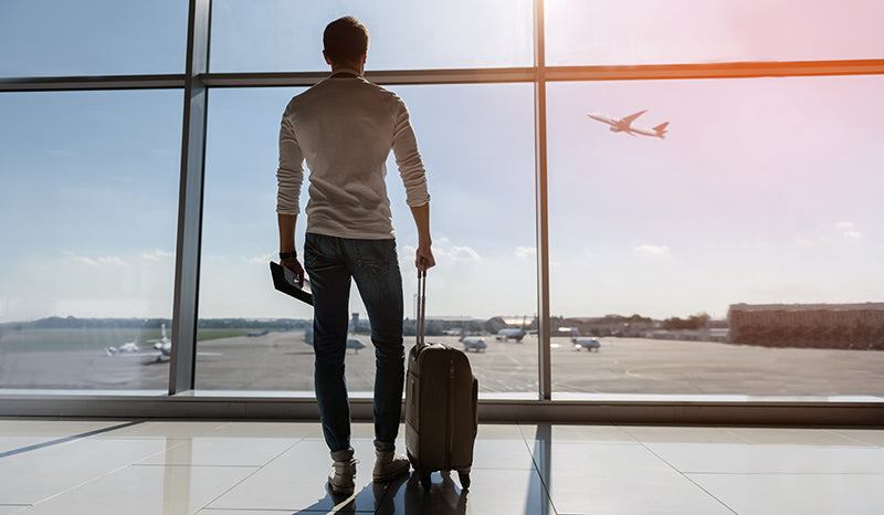 Man flying with CBD