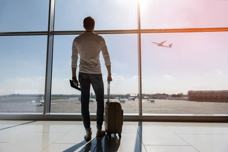 Man flying with CBD