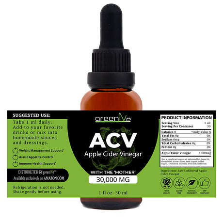 Apple Cider Vinegar Tincture label