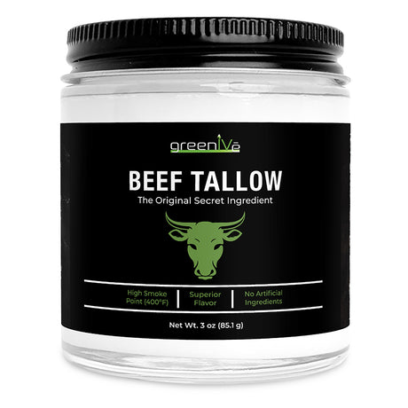 GreenIVe Beef Tallow 3oz Jar Front