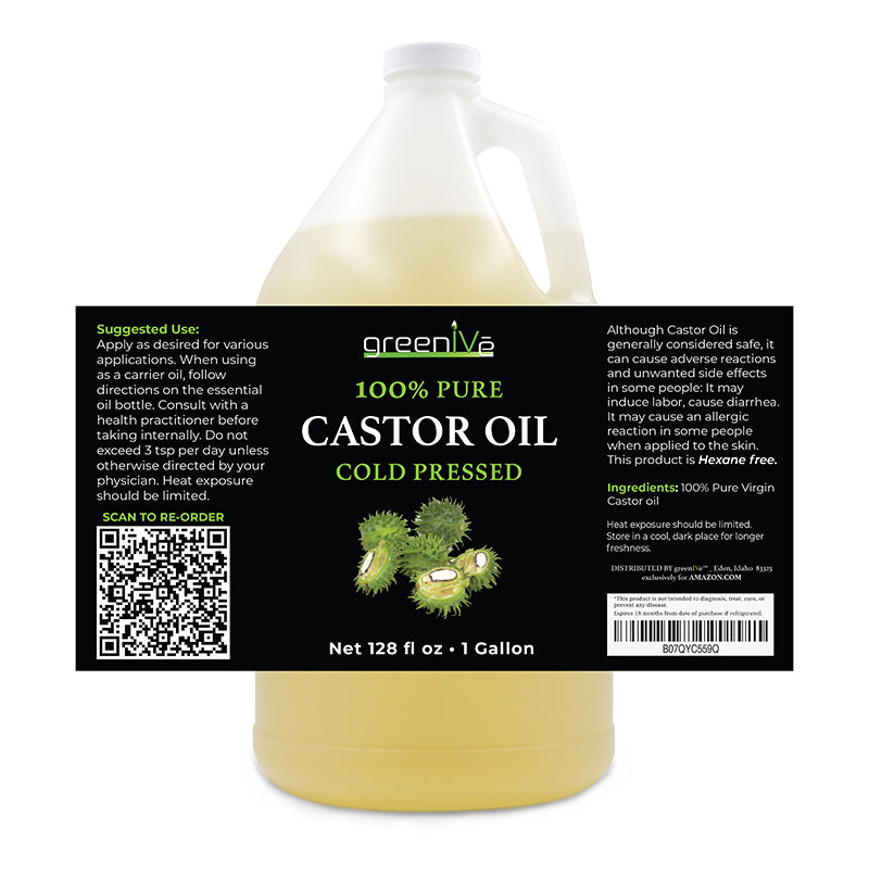 GreenIVe Castor Oil 1 Gallon Label