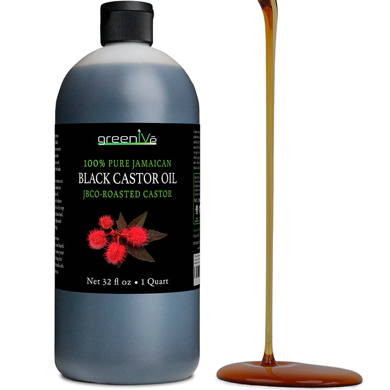 GreenIVe Black Castor Oil 32oz splash
