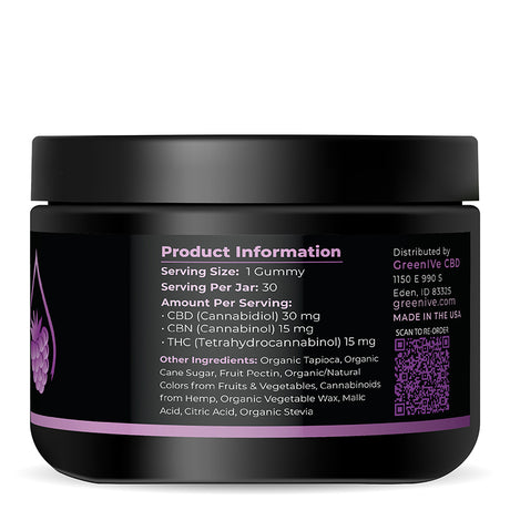 GreenIVe Full Spectrum Rest CBD Gummies ingredients