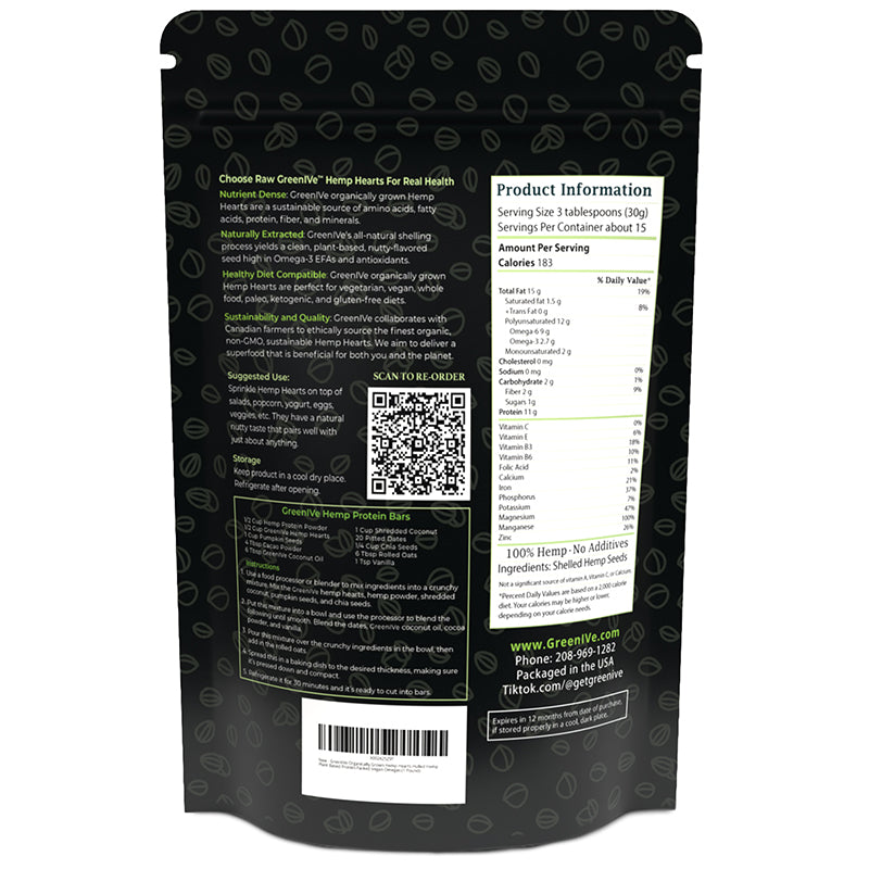 GreenIVe Hemp Hearts Back