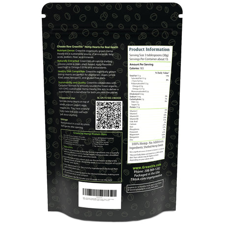 GreenIVe Hemp Hearts Back