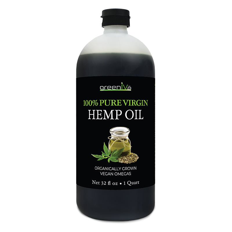 GreenIVe Hemp Seed Oil 32 oz front side of label