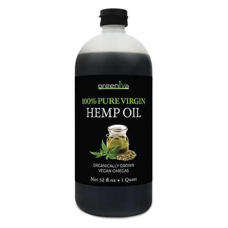 GreenIVe Hemp Seed Oil 32 oz front side of label