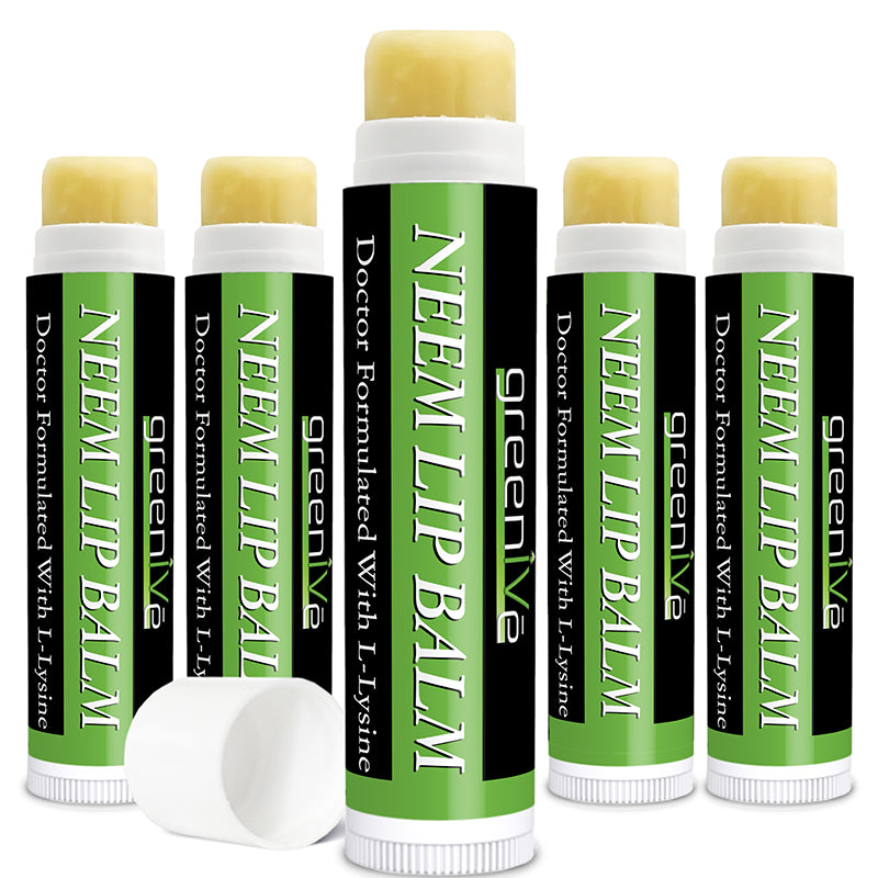 Set of Greeniva Neem Lip Balms on a white background