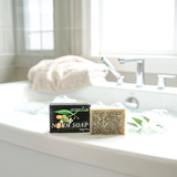 GreenIVe Neem Soap Bar near the bath tub