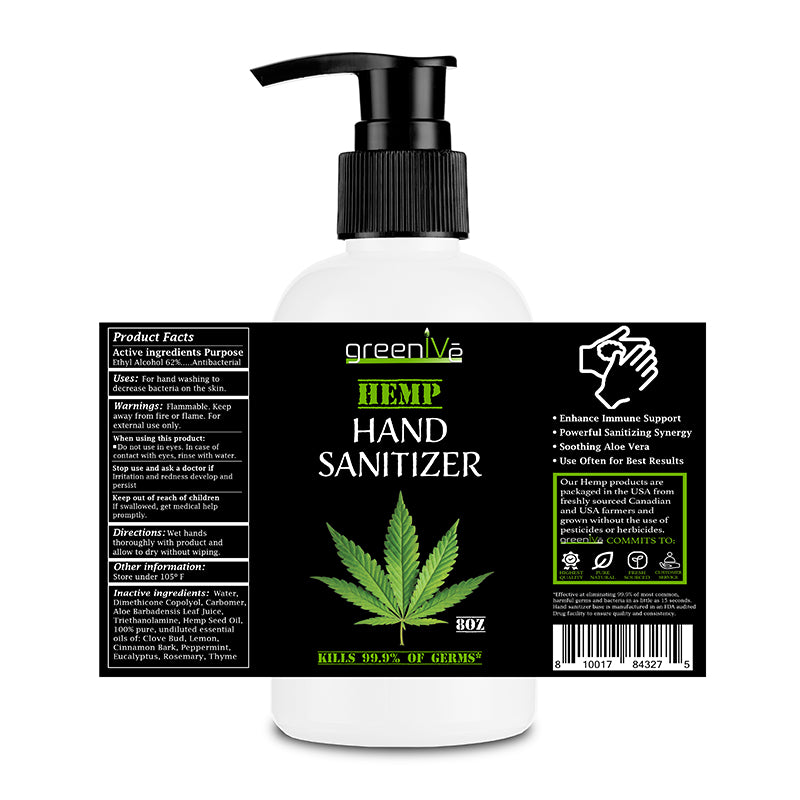 Hemp Hand Sanitizer | Moisturizing | Aloe & Essential Oils