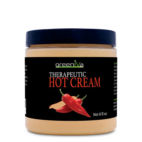 GreenIVe Hemp Hot Cream 8 oz Front label