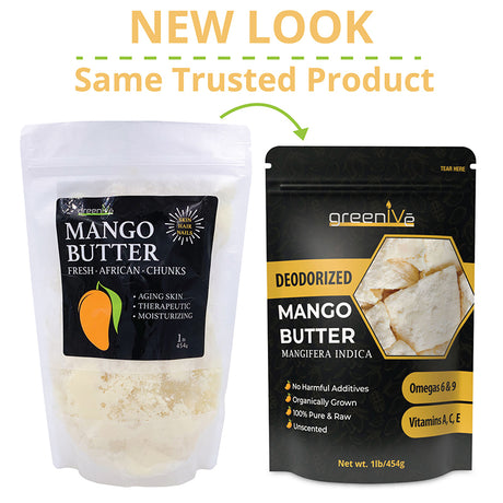 Mango Butter Chunks 1 lb | Deodorized & 100% Pure Raw